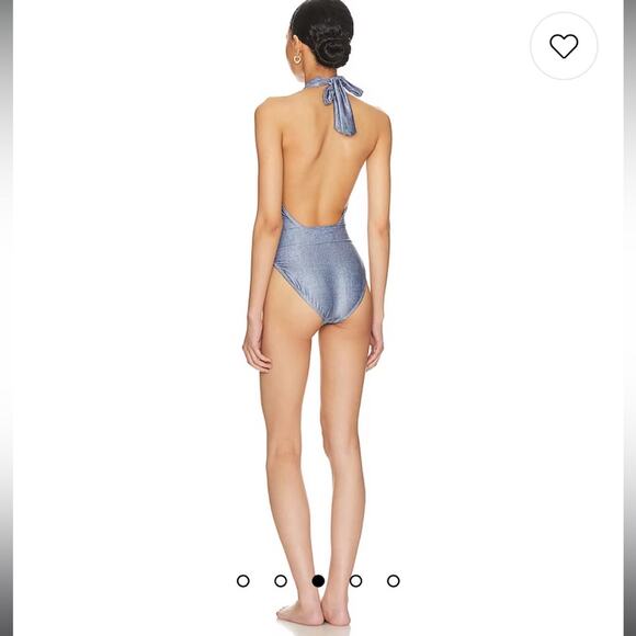 PQ swim Alex indie blue belted one piece bikini swimwear size small NEW - Picture 3 of 9